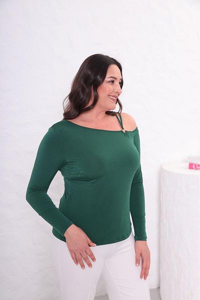 BRUGGE Gamze Fashion Boutique Plus Size Bluz with Ring Detail