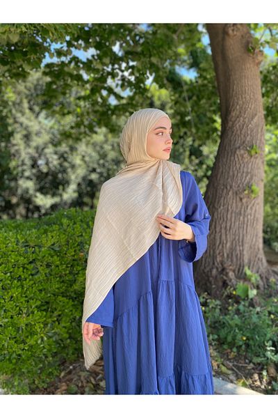 MENESSA Pleated Bamboo Shawl Stone