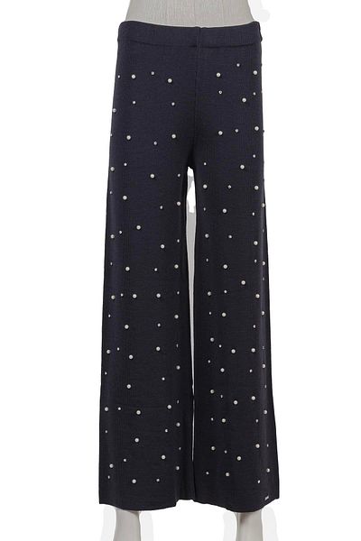 Invee İnci Tricotaj Pantaloni Prune
