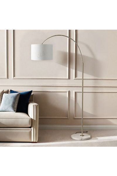 Ebticar Long silver floor lamp