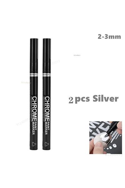 Choice 2pcs silver 3/2/1pcs Chrome Mirror Marker Pen 2mm DIY Reflective Paint Pens Mirror Markers Chrome SI