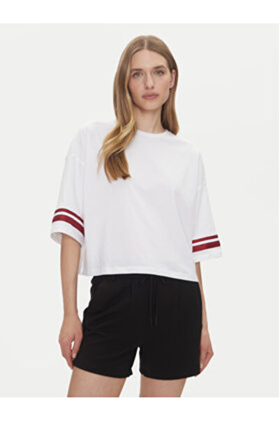 ONLY Tricou damă alb ONLY-15351935 CLOUD DANCER RUBY WINE