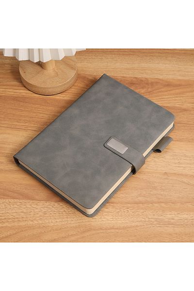 Choice A5 grey Vintage A5 Leather Notebook with Leather Notebook Cover, Personalized Soft Cover and Bookmar