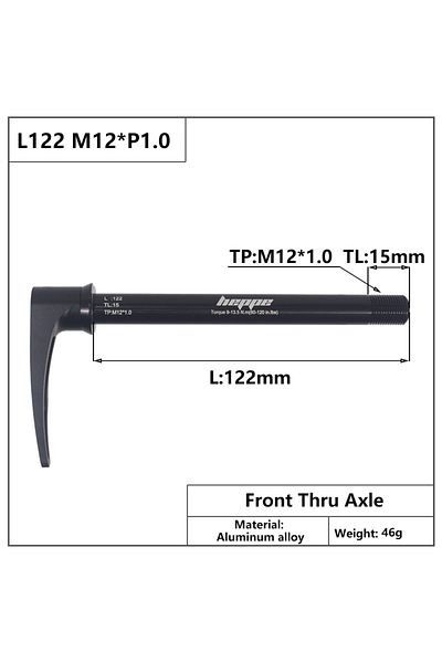 Choice L122 M12x1.0 TL15 HEPPE MTB Road Bike Thru Axle 12x142 12x148 Quick Release 12x100 12x110 Front Fork