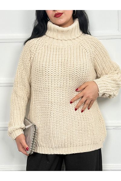 RACE FASHİON Turtleneck Knitwear Sweater Rc8206