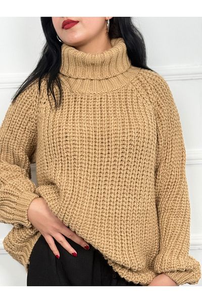 RACE FASHİON Turtleneck Knitwear Sweater Rc8206