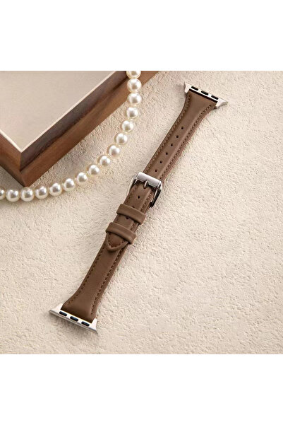 Choice S10-42 41 40 38 مم 5 حزام جلدي كراميل ماكياتو لساعة أبل 44 مم 40 مم 41...