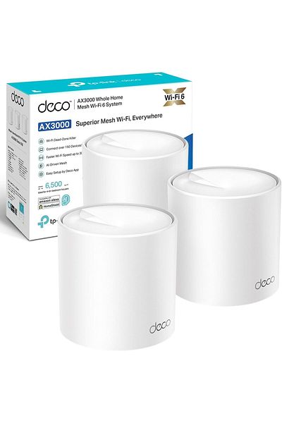 TP-LINK Deco X50(3-pack) AX3000Mbps Mesh WiFi 6 System, AI-Driven, Coverage up to 6500ft²