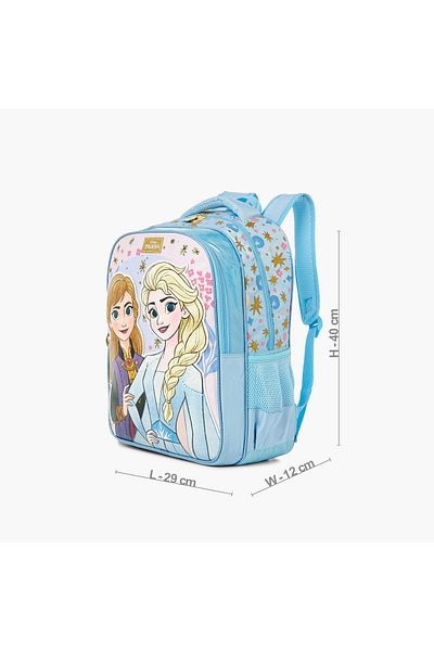 Disney Frozen Print Backpack with Zip Closure and Adjustable Straps - 16 inches