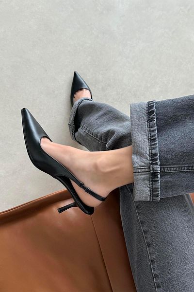 STRASWANS Raye Women's Heeled Leather Shoes Black