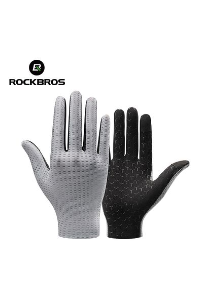ROCKBROS XL S376-1GR ROCKBROS Spring Summer Cycling Gloves Touch Screen Men Women MTB Road Bike Gloves Breath