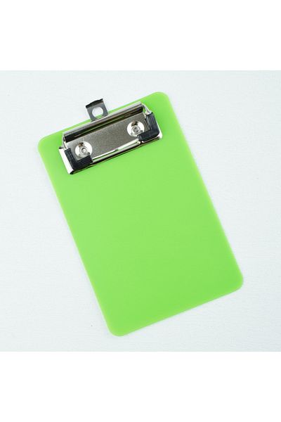 Choice Green Portable Multi-Function Clipboard Organizer: Hangable Mini Plastic Note Holder for Home Office