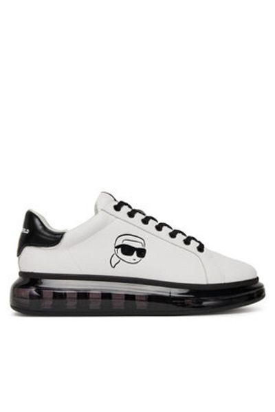 Karl Lagerfeld karl lagerfeld Men's Sneakers white KARL LAGERFELD-KL52630N 010 WHITE LTHR W/BLACK