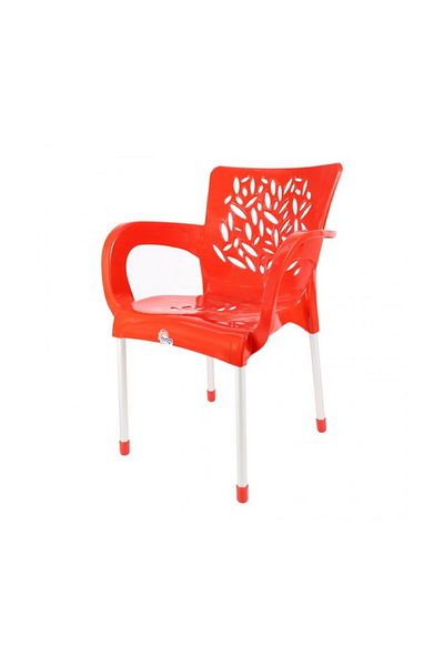 rexa Deluxe Plastic Chair – Patterned Back with Aluminum Legs
