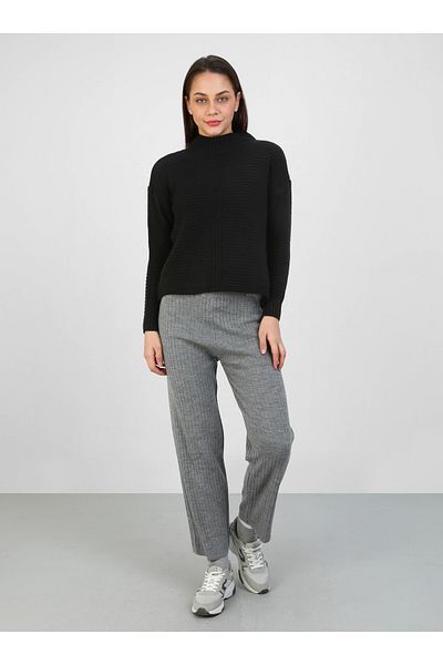 Por La Cara Knit tunic - black - por la cara