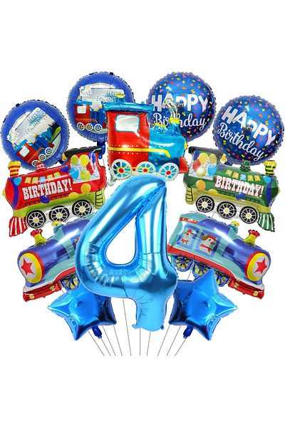 Choice Other Train 4 32inch Train Birthday Balloon, Colorful Train Theme Aluminum Foil Balloon Suitable for