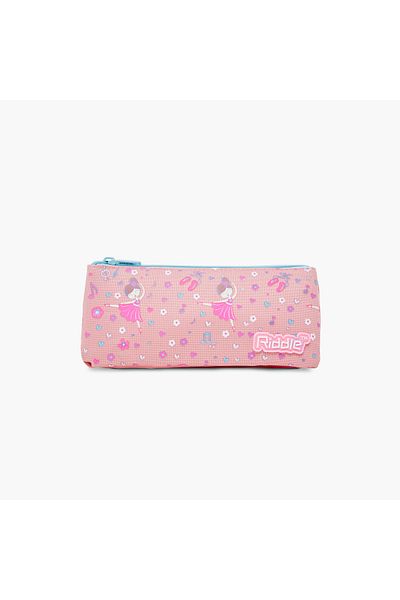 Juniors All-Over Graphic Print Pencil Pouch with Label Slot