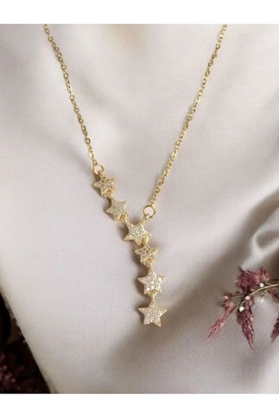 Ervalina Bright Stone Star Necklace - Shooting Star