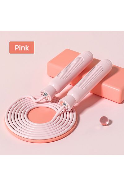 Choice Pink (3M) Adjustable Jump Rope Skipping Exercise Weight-Loss Fitness Women Men And Kids Ropea Length