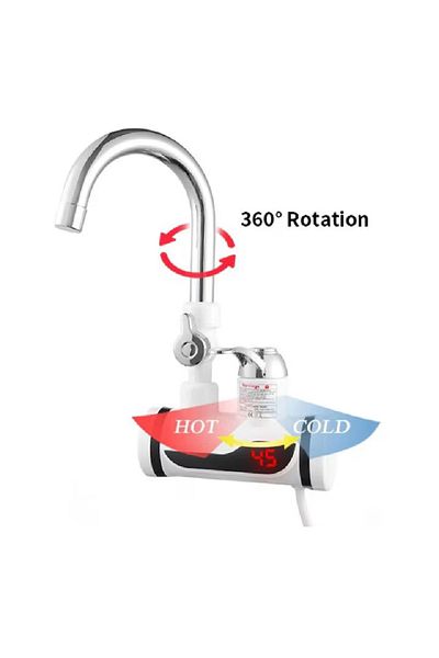 OEM Electric hot water tap, with LED display, power 3000 W, instant hot water 30°C-60°C