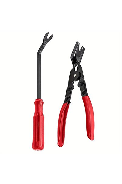 Choice طقم مفكات براغي مكون من قطعتين باللون الأحمر لفك التثبيت وسحب مسامير ب...