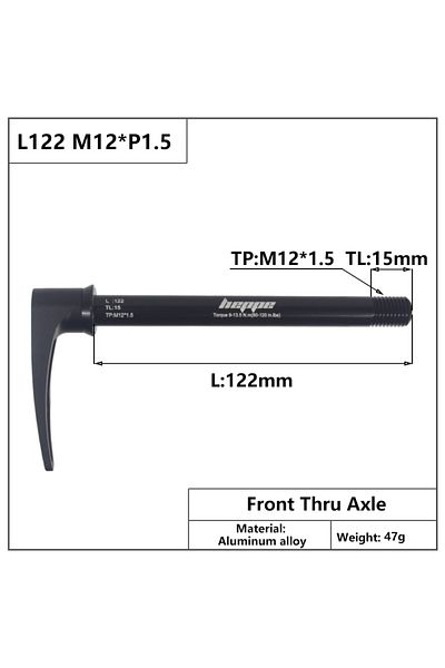 Choice L122 M12x1.5 TL15 HEPPE MTB Road Bike Thru Axle 12x142 12x148 Quick Release 12x100 12x110 Front Fork