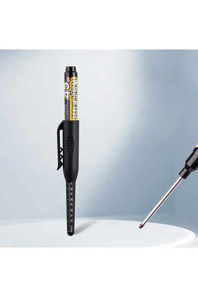 Choice 1X Black 45mm Deep Hole Long Nib Head Markers Deep Drill Hole Long Nib Scriber Multifunction Mechani