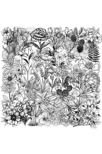 Choice 50PCS ALL 50pcs Black and White Plants Pattern Stickers Perfect for DIY Phone Cases Water Cups PET S