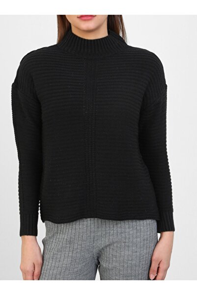 Por La Cara Knit tunic - black - por la cara