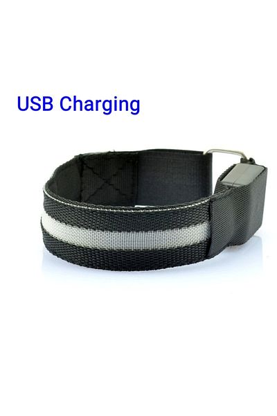 Choice Black Night Running Armband LED Light Outdoor Sports USB Rechargeable Safety Belt Arm Leg Warning Wr