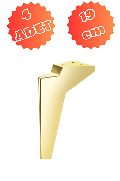 MİSLİNE PLATİN 19 CM PİRİNÇ K.(4 ADET) Mobilya Ayağı ,Kanepe Ayağı, Koltuk Ayağı, Ünite Ayağı, Konsol Ayağı