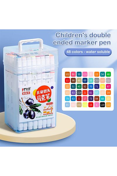 Choice A-48 Colors 12-262 Colores Double Pen Tip Markers Brush Pens Set Painting Highlighter School Art Sup
