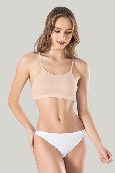 tavsanclo Women's Cross Strap Skin Bustier