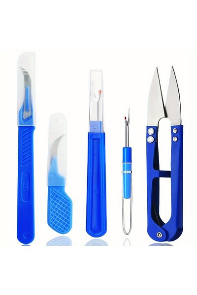 Choice 5pcs Blue 5 pieces of blue sewing tear machine kit, including thread tear machine, suture tear machi