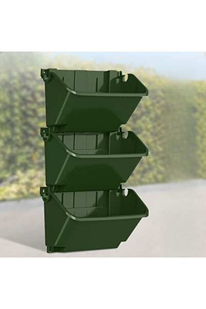 Choice 3 قطع من جدران نباتات الحدائق وأواني الزهور وحاويات بلاستيكية معلقة للزراعة البستانية