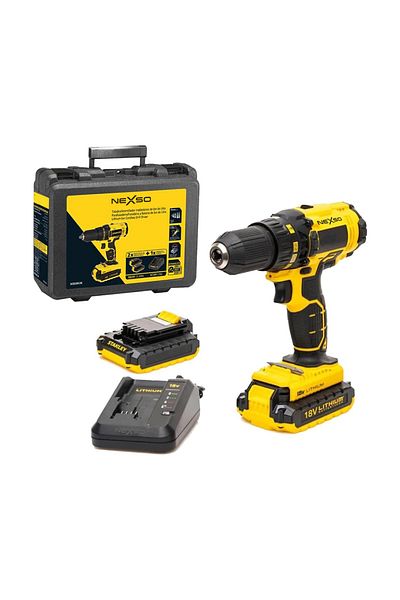 NEXSO 18V Cordless Drill Machine with 2-Speed Settings | Adjustable Torque Control