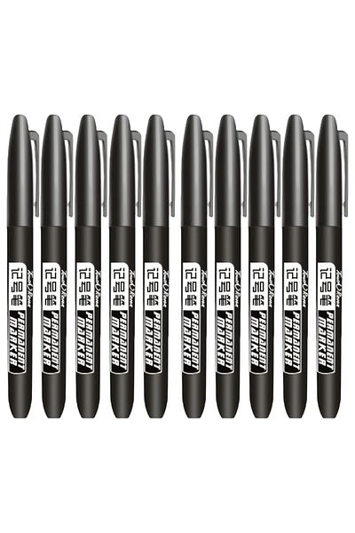 Choice 10 Black Permanent Marker Pen Drawing Markers Black Blue Red Waterproof Ink Sketch Pens Stationery A
