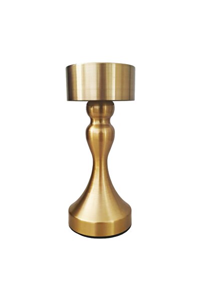 UpWay Dekoratif Retro Modern Tarz Dokunmatik 3 Modlu Şarjlı Golden Masa Lambası