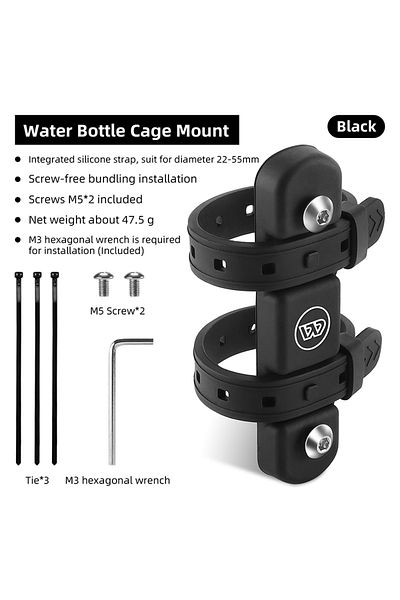 Choice Black WEST BIKING Integrated Strap Kettle Mount Bicycle Water Bottle Cage Mount Colorful Silicone Bo