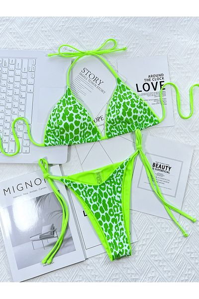 Plaja biz Two-piece women's swimsuit with Brazilian briefs Derya Verde