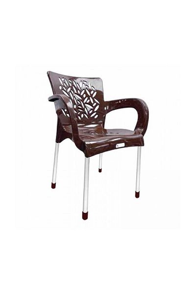 rexa Deluxe Plastic Chair – Patterned Back with Aluminum Legs