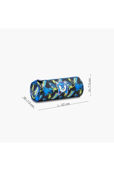 CPLG Sonic the Hedgehog Print Pencil Case with Zip Closure