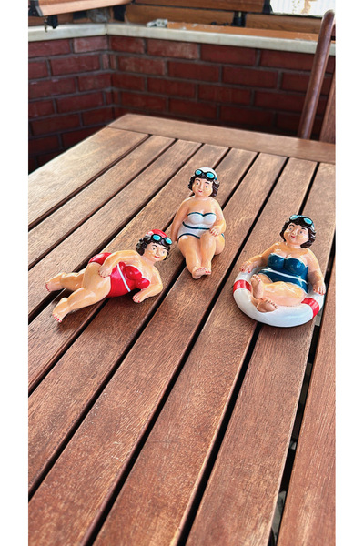 NurMood Art Decoration Altın Kızlar – 3’lü Deniz Biblo Seti