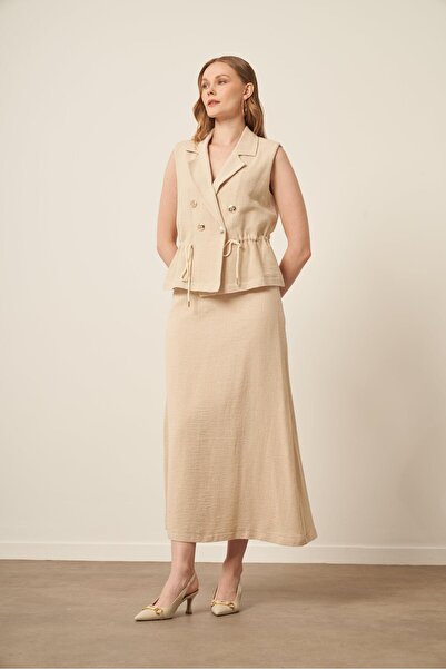 FTZ WOMEN Women's Straw Double Suit Natural 31163