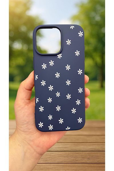 Vip Case iPhone 15 Pro Max - حافظة مطاطية كلاسيكية ممتصة للصدمات من السيليكون بنمط MINI DAISY277
