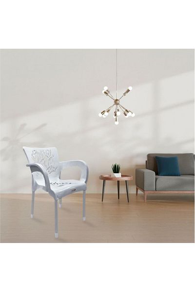 rexa Deluxe Plastic Chair – Patterned Back with Aluminum Legs