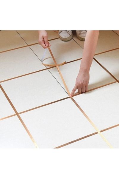 Emperium 1 cm 50 Meters Gold Strip Tape Between Tiles