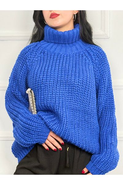 RACE FASHİON Turtleneck Knitwear Sweater Rc8206