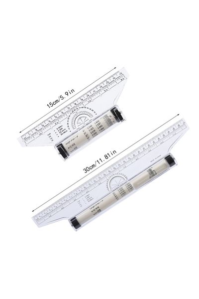 Choice 1Pc 15cm 2Pcs Plastic Ruler Drawing Roller Ruler Parallel Multi-functional Drawing Design Used for M