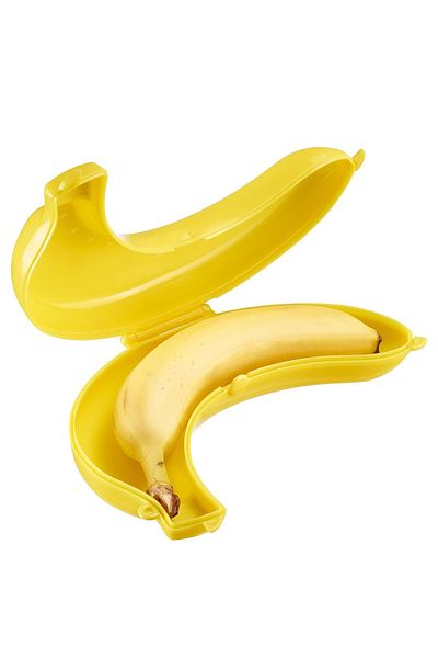 Beatitude Banana Storage Container Banana Shaped Nutrition Fruit Nut Snack Storage Box Kitchen Organizing